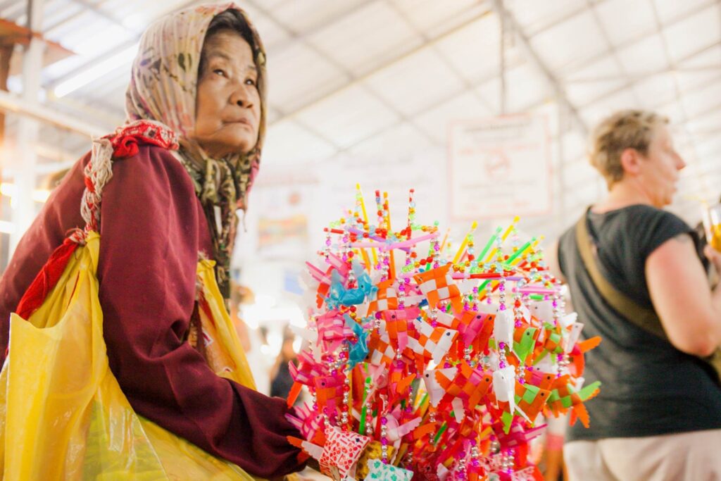 Traditional Thai sellers at the Naka Night Market