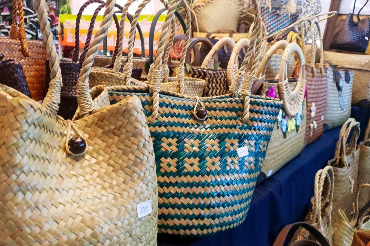 Bag shop at Naka Weekend Market in Phuket