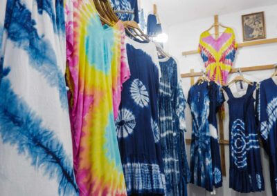 Plenty of colourful clothing on display at Naka
