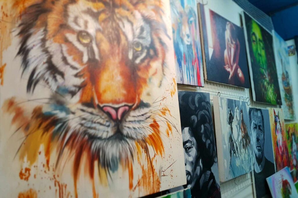 Beautiful artwork available at Naka Night Market, Phuket