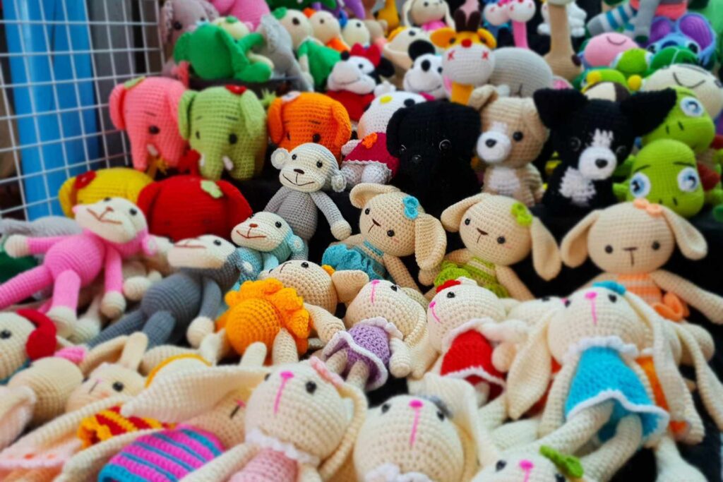 Lots of teddies for the kids to enjoy at Naka Night Market, Phuket