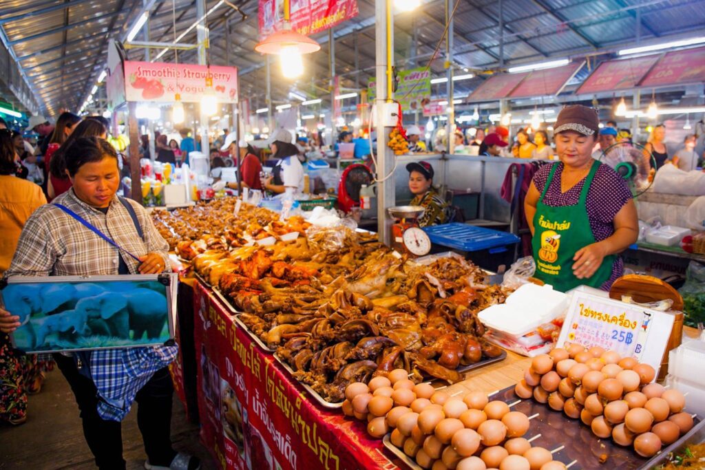 Delicious food on display at Naka Night Market