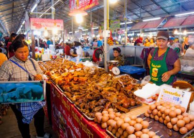 Delicious food on display at Naka Night Market