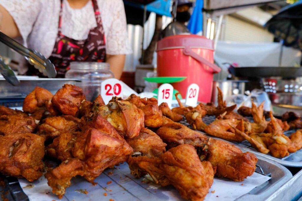 Tasty fried chicken for a great price at Naka Night Market