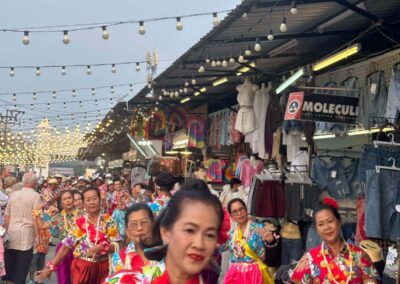 Traditional Thai dancing at Naka Weekend Market for Songkran