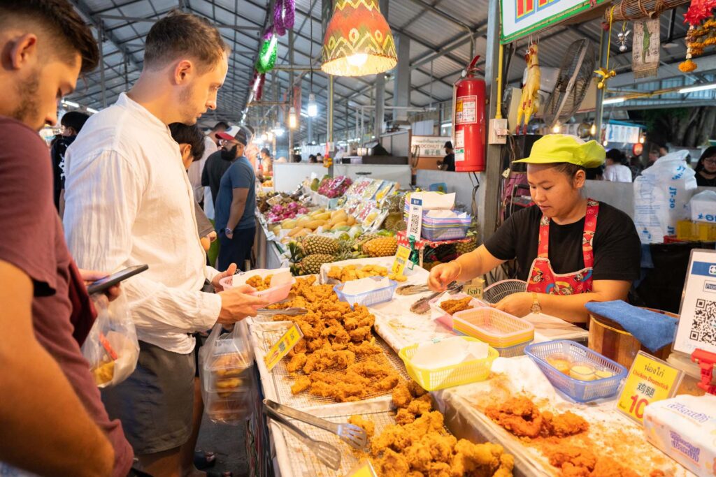 Freshly fried light bites to enjoy as you walk around Naka Weekend Market