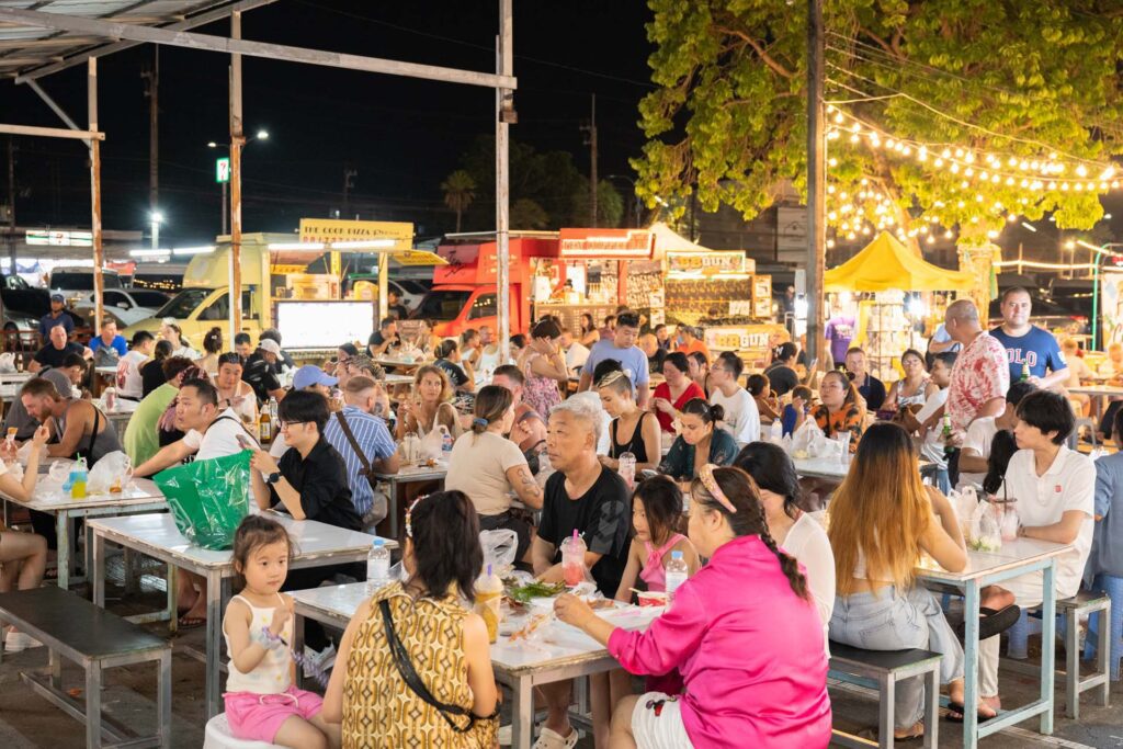 Enjoy the bustling nightlife at Naka Weekend Market