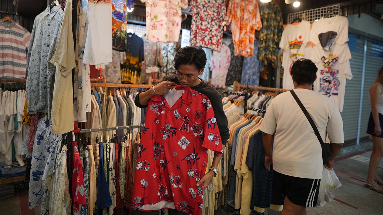 Shopping for goodies at Naka Night Market